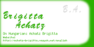 brigitta achatz business card